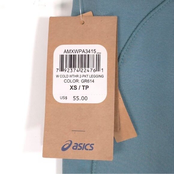 asics Women’s Cold Weather 2-PKT Leggings Visibility 2 Pockets Size XS/TP - Picture 10 of 10